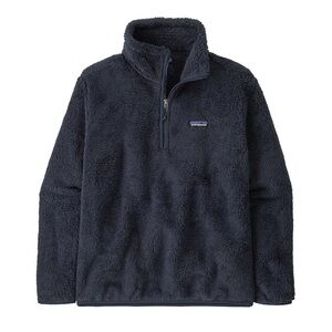 PATAGONIA WOMEN’S LOS GATOS 1/4 ZIP Sherpa Pullover in Sunken Blue Size Medium
